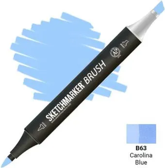 Sketchmarker Brush Двусторонний B63 SMB-B63 (синяя Каролина)