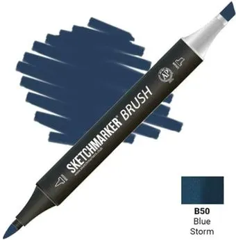 Sketchmarker Brush Двусторонний B50 SMB-B50 (синий шторм)
