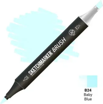 Sketchmarker Brush Двусторонний B24 SMB-B24 (детский голубой)