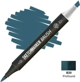 Sketchmarker Brush Двусторонний B20 SMB-B20 (глубоководный)
