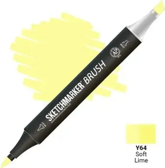 Sketchmarker Brush Двусторонний Y64 SMB-Y64 (мягкий лайм)