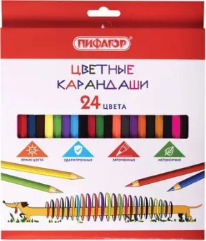 Пифагор Веселая такса 181808 (24цв)