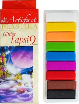 ArtiFact Пластика Lapsi Glitter (9 цв, 180 г)