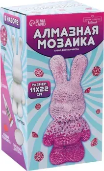 Школа талантов Алмазная мозаика на фигурке. Зайка 10225405 (розовый)