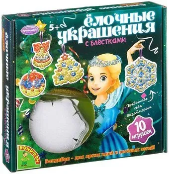 Bondibon Елочные украшения с блестками ВВ2078