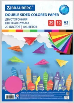 BRAUBERG Тонированная в массе 124713 (10 цв, 20 л)