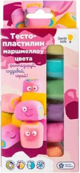 Genio Kids Тесто-пластилин. Маршмеллоу цвета TA1089V (6 цв)