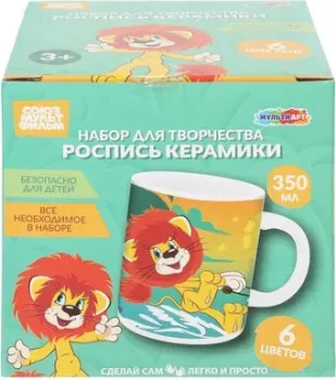 MultiArt Кружка для росписи Союзмультфильм Львенок и Черепаха MUG-129502