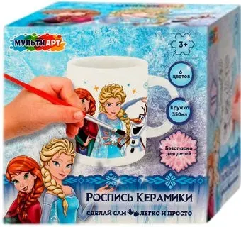 MultiArt Кружка для росписи Снежная принцесса MUG-FR