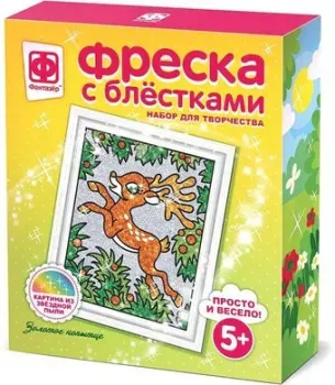 Фантазер Фреска с блестками №2 Олень 407090
