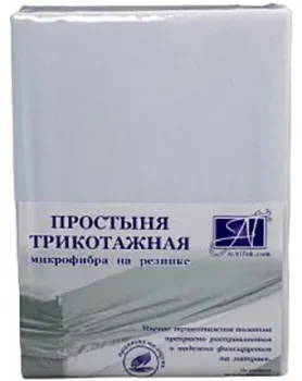 Альвитек Трикотажная на резинке 140x200 ПМТР-БЕЛ-140 (белый)