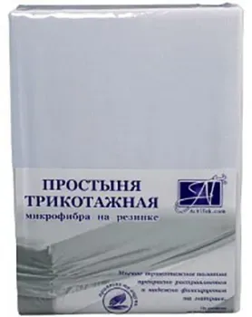 Альвитек Трикотажная на резинке 160x200 ПМТР-БЕЛ-160 (белый)