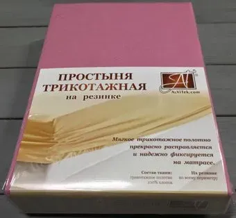 Альвитек Трикотажная на резинке 140x200x20 ПТР-СР-140 (сухая роза)
