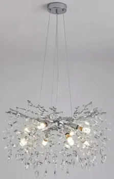 Estares Roxana 55 E14х8 R-600x1200-CHROME/CRYSTAL-220-IP20