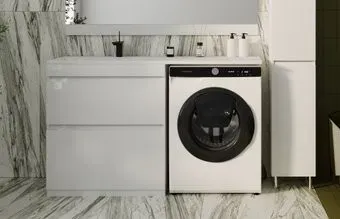 Symbolite Тумба с умывальником Даллас 140 Люкс Plus 2 ящика + Даллас 140x48.2 (левый, белый)