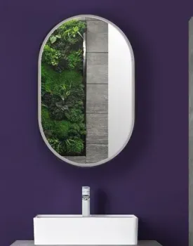 Symbolite Шкаф с зеркалом для ванной Каре Арка 60x90 (с подсветкой, сенсор на зеркале)