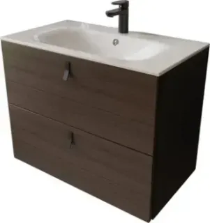 TERMINUS Тумба с умывальником Контур 80x62x45 с 2 ящиками KON10802200001O (венге/графит)