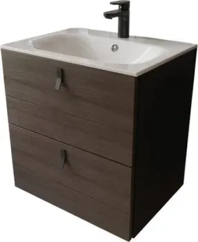 TERMINUS Тумба с умывальником Контур 60x62x45 с 2 ящиками KON10602200001O (венге/графит)