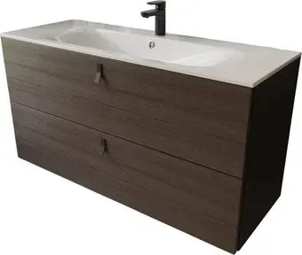 TERMINUS Тумба с умывальником Контур 120x62x45 с 2 ящиками KON101202200001O (венге/графит)