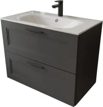 TERMINUS Тумба с умывальником Классик 80x62x45 с 2 ящиками CLA10802701601O (графит)