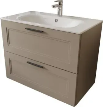 TERMINUS Тумба с умывальником Классик 80x62x45 с 2 ящиками CLA10802200501O (капучино)