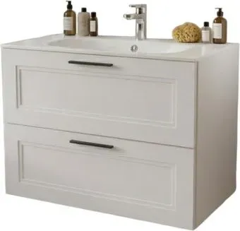TERMINUS Тумба с умывальником Классик 80x62x45 с 2 ящиками CLA10801920301O (белый)