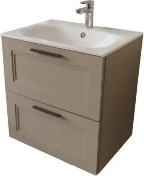 TERMINUS Тумба с умывальником Классик 60x62x45 с 2 ящиками CLA10602200501O (капучино)