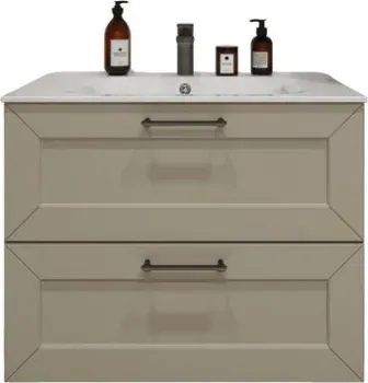 TERMINUS Тумба с умывальником Виктория 80x62x45 с 2 ящиками VIC10802900101O (айвори)