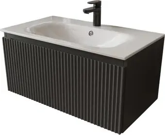 TERMINUS Тумба с умывальником Сицилия 80x38x45 с 1 ящиком SIC10801701601O (графит)