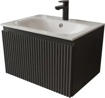 TERMINUS Тумба с умывальником Сицилия 60x38x45 с 1 ящиком SIC10601701601O (графит)