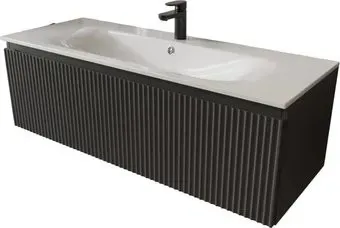 TERMINUS Тумба с умывальником Сицилия 120x38x45 с 1 ящиком SIC101201701601O (графит)