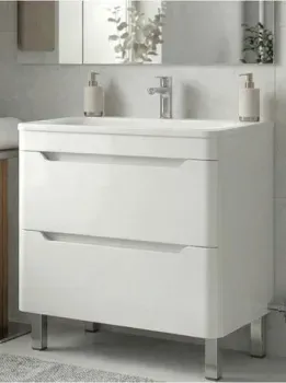 Uperwood Тумба с умывальником Ocean 80 см 2 ящика (белый)