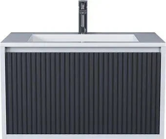 Uperwood Тумба с умывальником Next Premium 70 см 1 ящик (белый/графит)