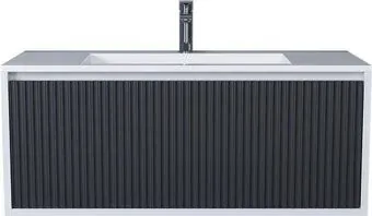 Uperwood Тумба с умывальником Next Premium 100 см 1 ящик (белый/графит)