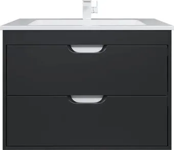 Uperwood Тумба с умывальником Modul 80 см (матовый черный)