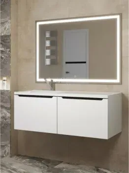 Uperwood Тумба под умывальник Tanos 120 см правая (белый/графит)