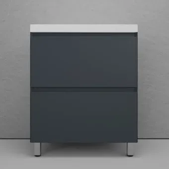 Symbolite Тумба под умывальник Манхэттен 60 Plus 2 ящика (графит)