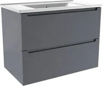 ЗОВ Тумба с умывальником Дион 80 D80LAFM7015MKV5-NVS80 (графит матовый)