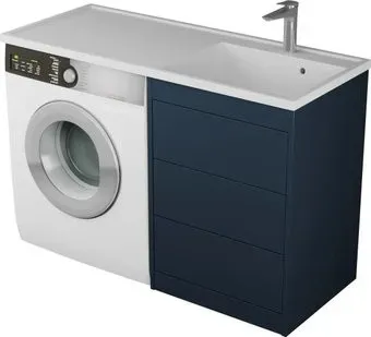 Veneciana Тумба с умывальником Nera 55 с 3-мя ящиками + Paola Magenta 1200 R (индиго)