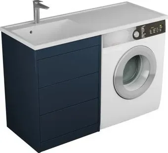Veneciana Тумба с умывальником Nera 55 с 3-мя ящиками + Paola Magenta 1200 L (индиго)