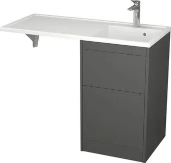 Veneciana Тумба с умывальником Torre 45 с 2-мя ящиками + Paola Magenta 110 Правый (графит)