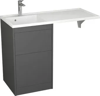 Veneciana Тумба с умывальником Torre 45 с 2-мя ящиками + Paola Magenta 110 Левый (графит)