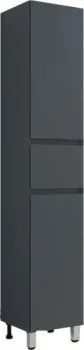 Symbolite Шкаф-пенал для ванной Манхэттен 36 Plus 1 ящик 2 створки (графит, эмаль)