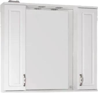 Symbolite Шкаф с зеркалом для ванной Олеандр-2 900/С (белый)
