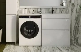 Symbolite Тумба с умывальником Даллас 140 Люкс Plus 2 ящика + Даллас 140x48.2 (правый, белый)