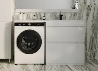 Symbolite Тумба с умывальником Даллас 140 Люкс Plus + Даллас 140x48.2 (правый, эмаль белый)