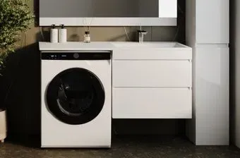 Symbolite Тумба с умывальником Даллас 130 Люкс Plus + Estetus Даллас 130x48.2 (подвесная, правый, белый)