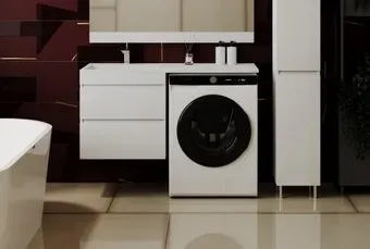Symbolite Тумба с умывальником Даллас 120 Люкс Plus + Даллас 120x48 (подвесная, левый, белый)
