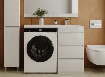 Symbolite Тумба с умывальником Даллас 110 Люкс Plus 3 ящика + Estetus Даллас 110x48 (правый, белый)