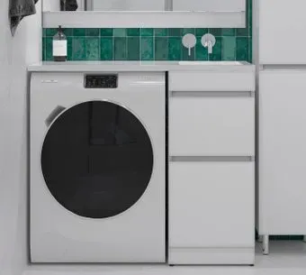 Symbolite Тумба с умывальником Даллас 110 Люкс Plus + Estetus Даллас 110x48 (правый, эмаль белый)